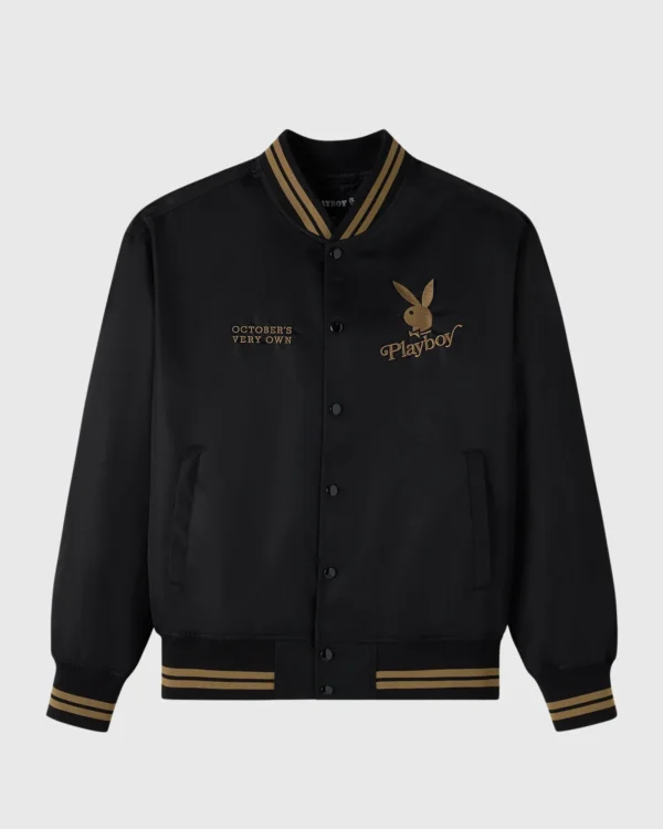 PLAYBOY SATIN VARSITY JACKET