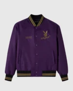PLAYBOY SATIN VARSITY JACKET